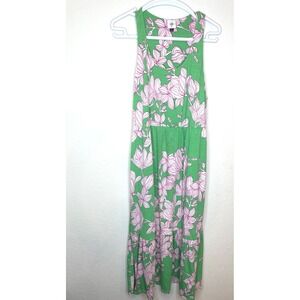 Cabi Green Sundress Women Size XL Stretchy Pockets Dress Summer Beach Sleeveless